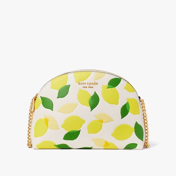 ♠️♠️♠️ Kate Spade Morgan Lemon Toss Embossed Double-zip Dome Crossbody ♠️♠️♠️ - Picture 3 of 15